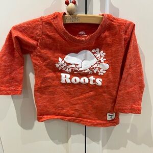 Roots Kids Orange Long Sleeve Shirt 12-18m